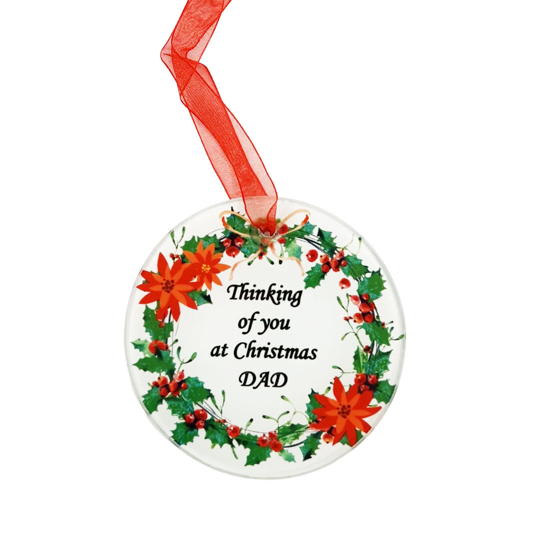 Dad Christmas Wreath Memorial Tree Decoration