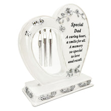 Load image into Gallery viewer, Special Dad Graveside Memorial Wind Chime Heart Grave Plaque Ornament Decoration
