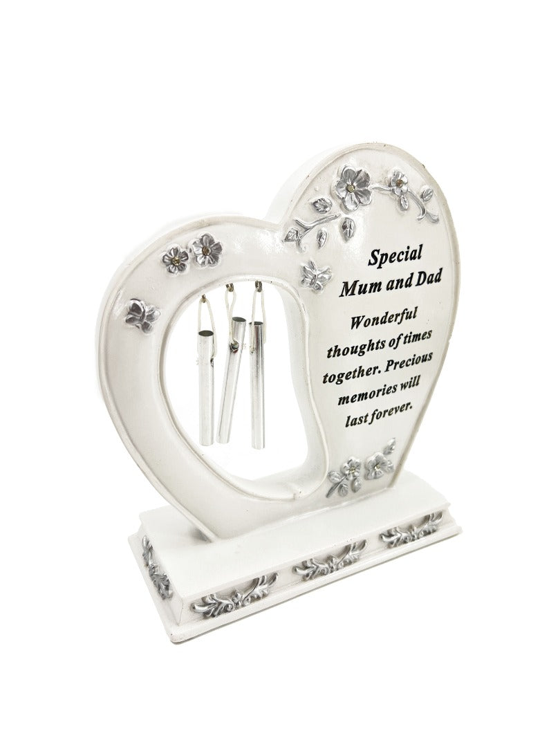 Angraves Husband Double Heart Flower Graveside Memorial Plaque - View #6