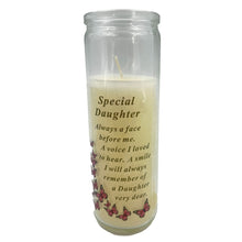 Load image into Gallery viewer, Special Daughter Memorial Wax Candle With Verse Graveside Grave Ornament