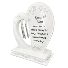 Load image into Gallery viewer, Special Nan Graveside Memorial Wind Chime Heart Grave Plaque Ornament Decoration