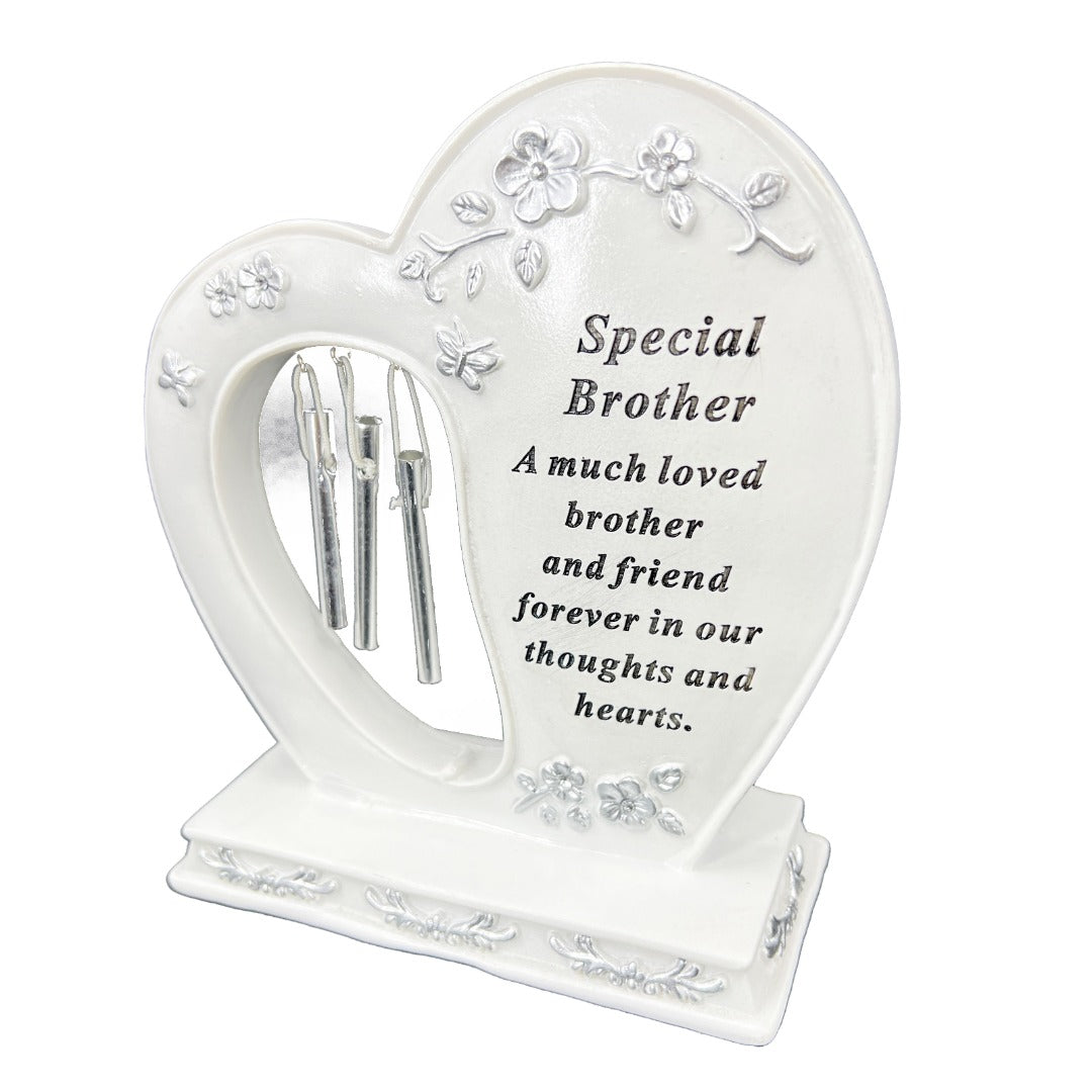 Angraves Targa Commemorativa Per Tomba 'Special Brother' Con Cuscino Di Rose, 19x15 Cm, Ornamento Da Esterno In Ricordo Del Fratello