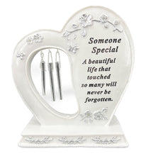 Load image into Gallery viewer, Someone Special Graveside Memorial Wind Chime Heart Grave Plaque Ornament Decoration