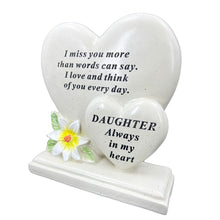 Load image into Gallery viewer, Special Daughter Graveside Memorial Double Heart Grave Plaque Ornament Decoration