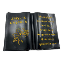 Load image into Gallery viewer, Special Grandad Gold Lily Flower Graveside Black Book Memorial Ornament