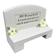 Load image into Gallery viewer, Special Mum and Dad Graveside Memorial Bench Grave Plaque Ornament Decoration Loved and Missed