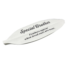 Load image into Gallery viewer, Special Brother Feather Graveside Grave Memorial Ornament Verse Plaque Feathers appear when loved ones are near