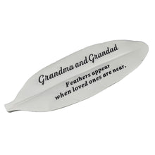 Load image into Gallery viewer, Special Grandma and Grandad Feather Graveside Grave Memorial Ornament Verse Plaque Feathers appear when loved ones are near