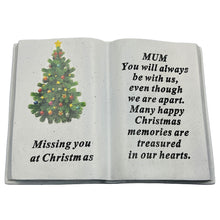 Load image into Gallery viewer, Special Mum Christmas Tree Memorial Book Plaque With Verse Missing you at Christmas