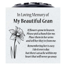 Load image into Gallery viewer, Beautiful Gran Daffodil If Flowers Grow In Heaven Memorial Grave Side Flower Vase Pot