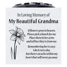 Load image into Gallery viewer, Beautiful Grandma Daffodil If Flowers Grow In Heaven Memorial Grave Side Flower Vase Pot