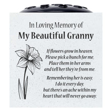 Load image into Gallery viewer, Beautiful Granny Daffodil If Flowers Grow In Heaven Memorial Grave Side Flower Vase Pot