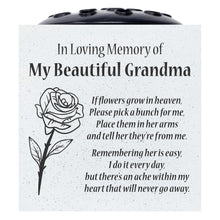 Load image into Gallery viewer, Beautiful Grandma Rose If Flowers Grow In Heaven Memorial Grave Side Flower Vase Pot