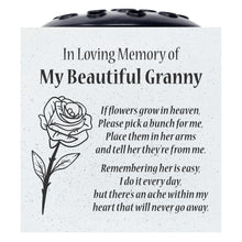 Load image into Gallery viewer, Beautiful Granny Rose If Flowers Grow In Heaven Memorial Grave Side Flower Vase Pot
