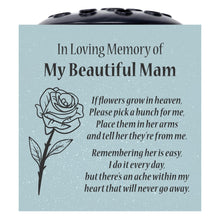 Load image into Gallery viewer, Grey Beautiful Mam Rose If Flowers Grow In Heaven Memorial Grave Side Flower Vase Pot