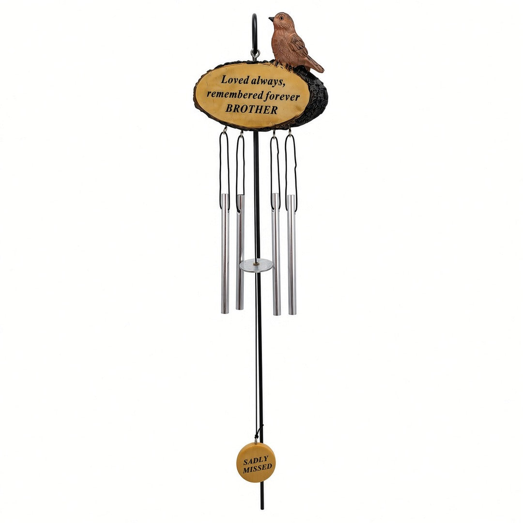 Brother Sadly Missed Robin Bird Graveside Memorial Wind Chime