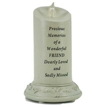 Load image into Gallery viewer, Precious Memories of a Wonderful Friend Solar Powered Memorial Candle - Angraves Memorials