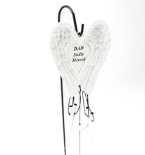 Load image into Gallery viewer, Dad Sadly Missed Guardian Angel Wings Wind Chime