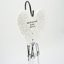 Load image into Gallery viewer, Mum & Dad Sadly Missed Guardian Angel Wings Wind Chime