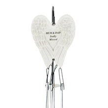 Load image into Gallery viewer, Mum & Dad Sadly Missed Guardian Angel Wings Wind Chime