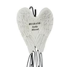 Load image into Gallery viewer, Husband Sadly Missed Guardian Angel Wings Wind Chime