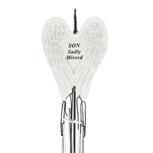 Load image into Gallery viewer, Son Sadly Missed Guardian Angel Wings Wind Chime