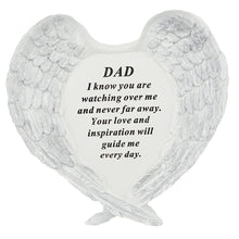 Load image into Gallery viewer, Dad Guardian Angel Heart Wings Graveside Memorial Plaque