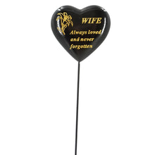 Load image into Gallery viewer, Special Wife Black & Gold Lily Heart Remembrance Stick
