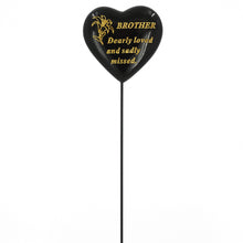 Load image into Gallery viewer, Special Brother Black & Gold Lily Heart Remembrance Stick