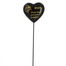 Load image into Gallery viewer, Special Wife Black & Gold Lily Heart Remembrance Stick