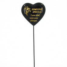 Load image into Gallery viewer, Someone Special Black & Gold Lily Heart Remembrance Stick