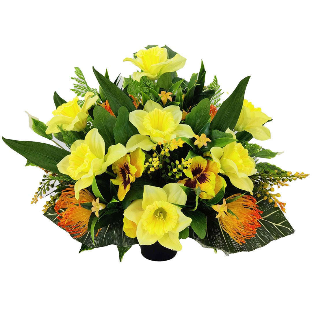 Lyle yellow daffodil artificial grave flowers
