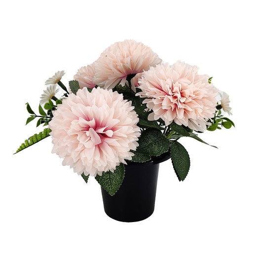 Enya Pink Chrysanthemum Daisy Artificial Graveside Memorial Flower Arrangement