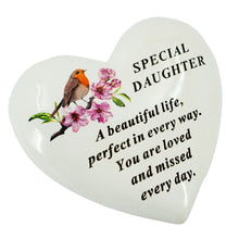 Load image into Gallery viewer, Special Daughter Robin Memorial Heart