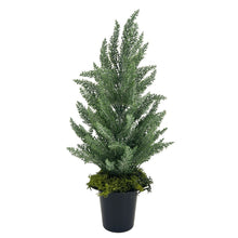 Load image into Gallery viewer, Connie Conifer Tree Artificial Flower Grave Memorial Arrangement Pot Xmas Christmas Plant