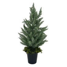 Load image into Gallery viewer, Connie Conifer Tree Artificial Flower Grave Memorial Arrangement Pot Xmas Christmas Plant