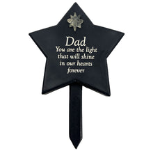 Load image into Gallery viewer, Special Dad Memorial Star Solar Light Remembrance Verse Ground Stake Plaque