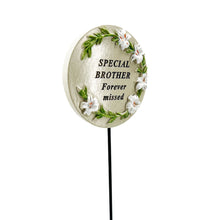Load image into Gallery viewer, Special Brother Lily Flower Memorial Tribute Stick Graveside Grave Plaque Stake