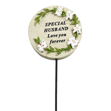 Load image into Gallery viewer, Special Husband Lily Flower Memorial Tribute Stick Graveside Grave Plaque Stake