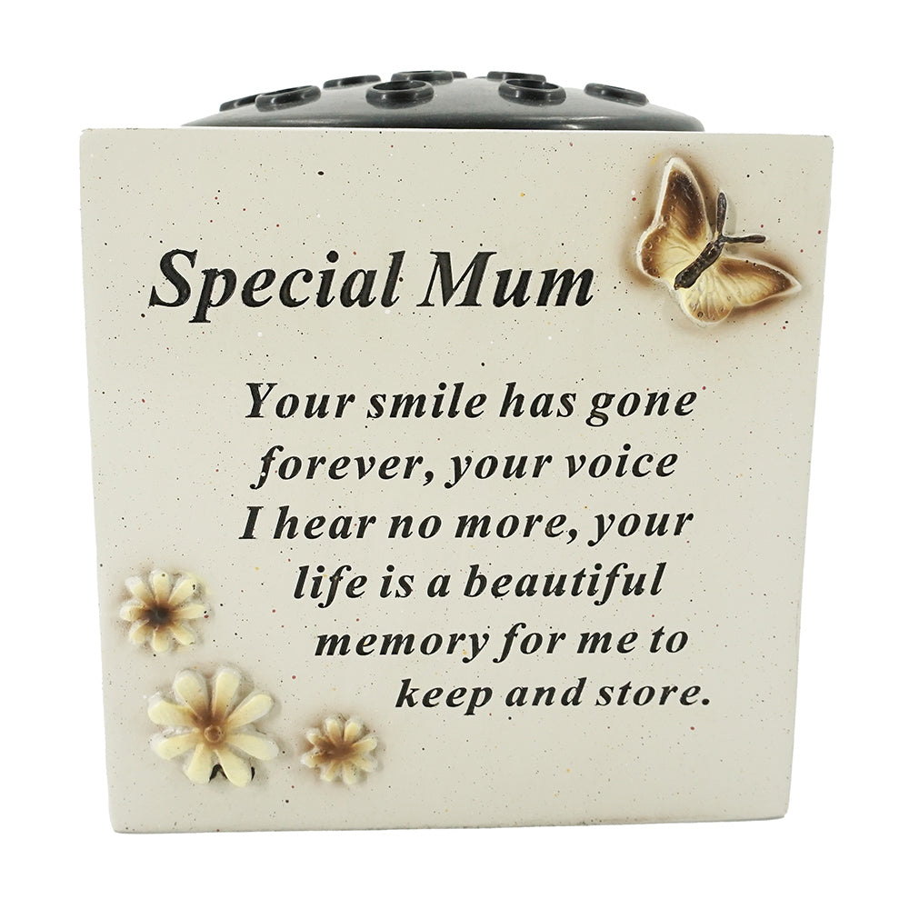Special Mum Butterfly & Flower Vase