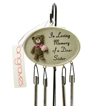 Load image into Gallery viewer, Dear Sister Teddy Bear Memorial Wind Chime