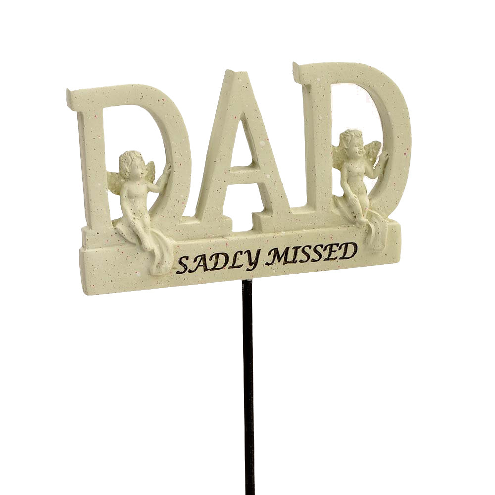 Sadly Missed Dad Angel Memorial Remembrance Stick