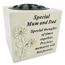 Load image into Gallery viewer, Special Mum and Dad Diamante Flower Vase