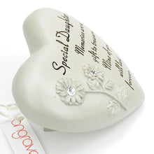 Load image into Gallery viewer, Special Daughter Flower Diamante Heart Memorial Ornament