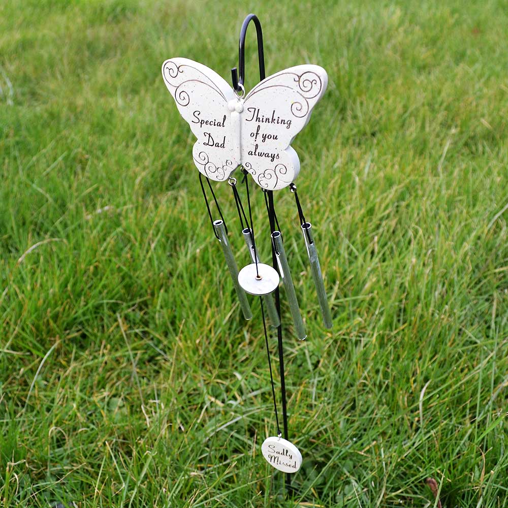 Special Dad Thinking Of You Always Butterfly Wind Chime - Angraves Memorials