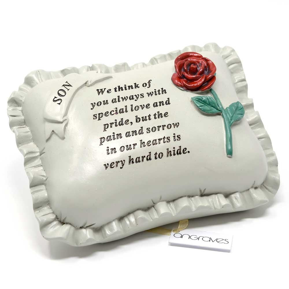 Special Son With Rose Pillow Graveside Ornament