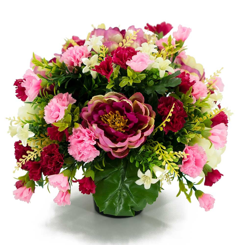 Alexa Pink Peony Artificial Flower Memorial Arrangement