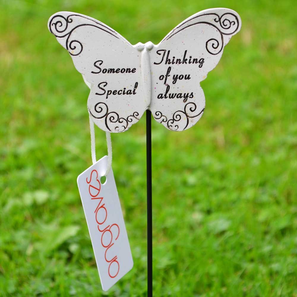 Thinking of you Always Someone Special Butterfly Memorial Remembrance Stick
