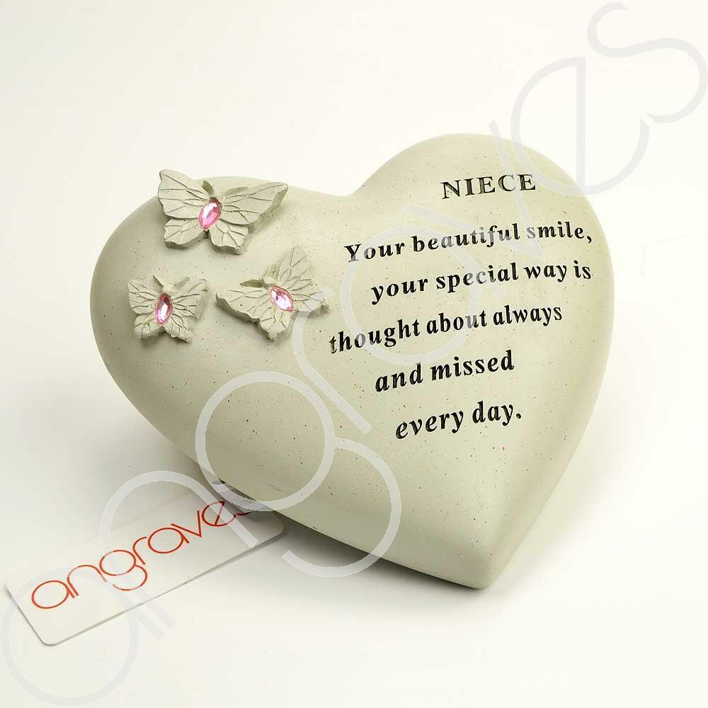 Special Niece Heart Butterfly Pink Gemstone Ornament