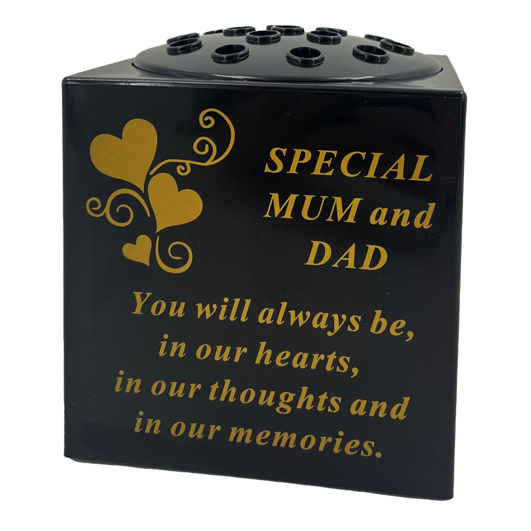 Personalised Engraved Missed More than Words Can Say Graveside Memorial Flower Vase